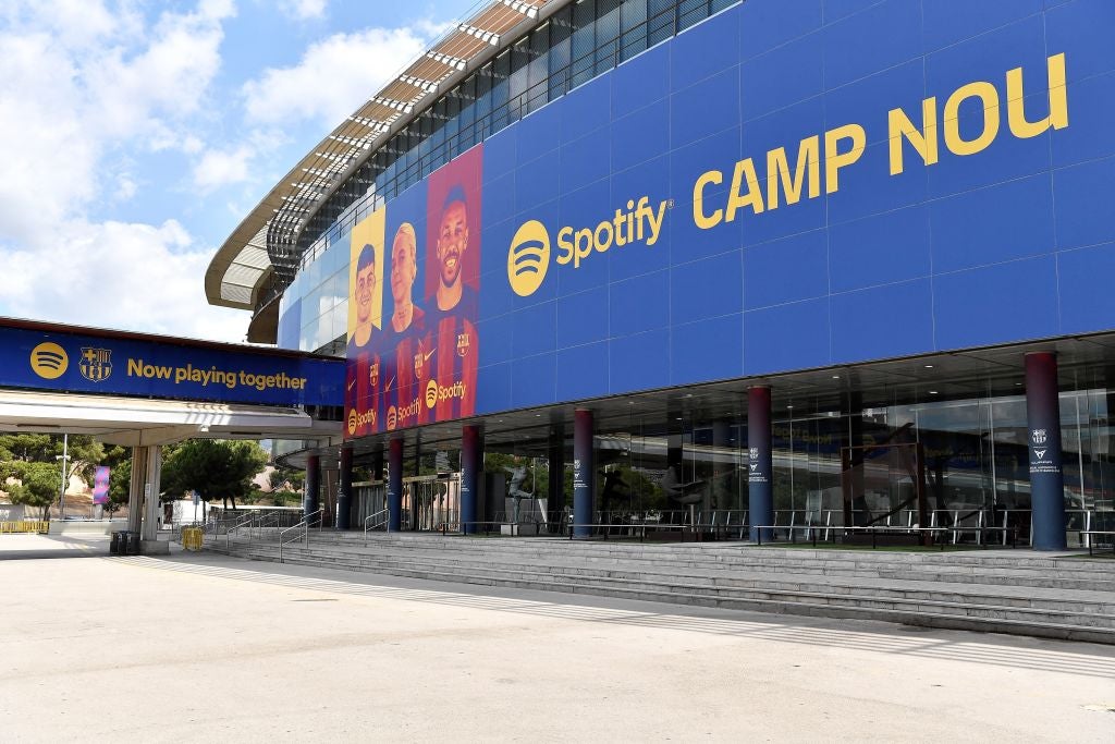 The club have signed a €70m sponsorship deal with Spotify, covering shirt, training kit and stadium naming rights