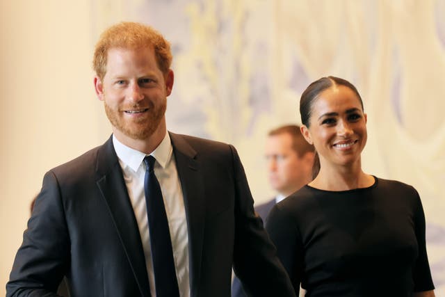 <p>The Duke and Duchess of Sussex arrived in the UK on Sunday </p>