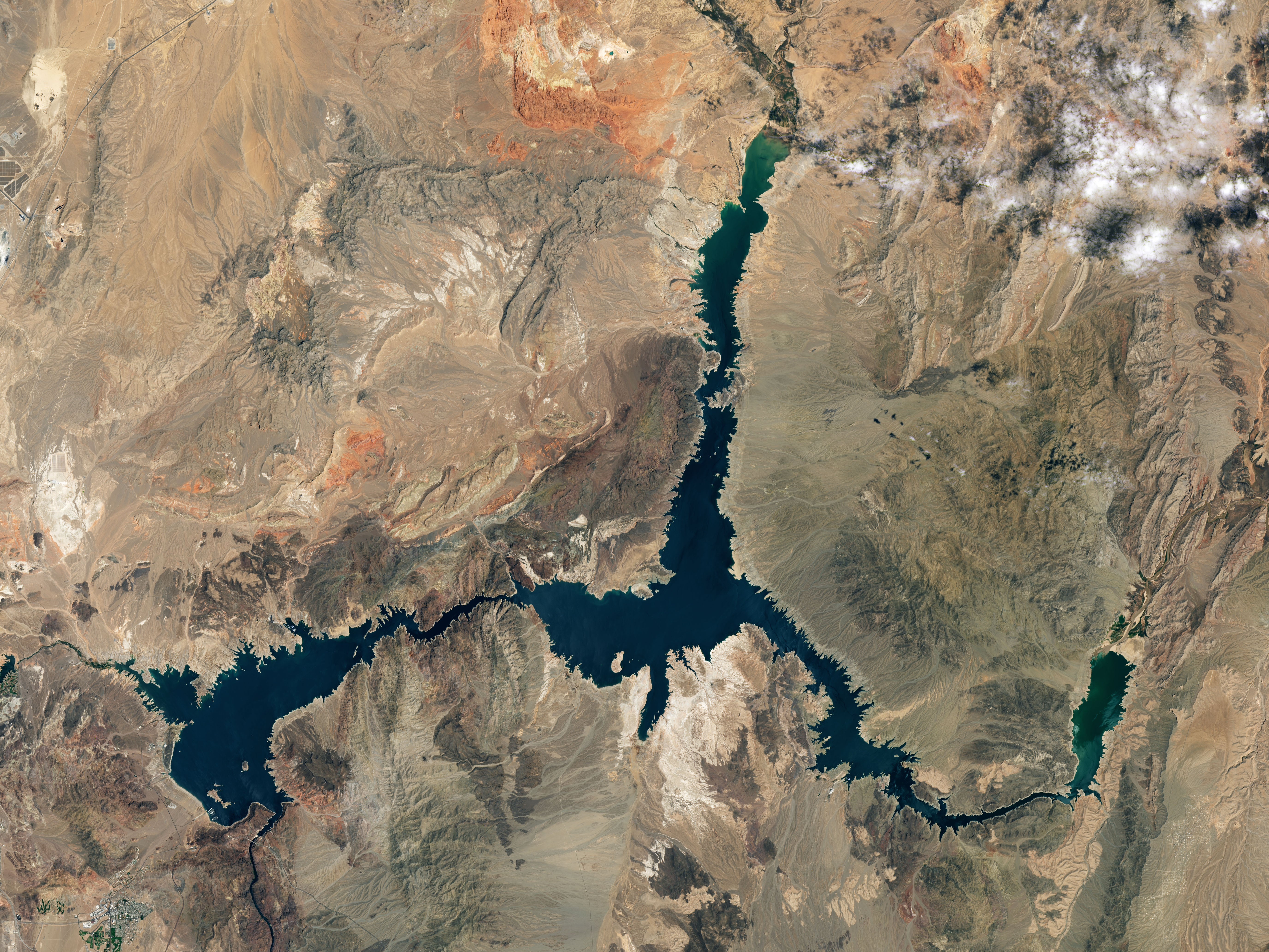 A NASA image of Lake Mead in 2020