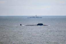 Royal Navy sends warship to track Russian submarines in North Sea