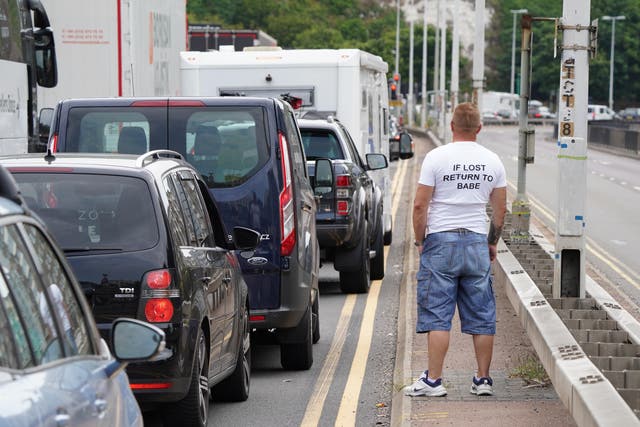 A ‘critical incident’ has been declared by the Port of Dover in Kent due to six-hour queues of traffic (Gareth Fuller/PA)