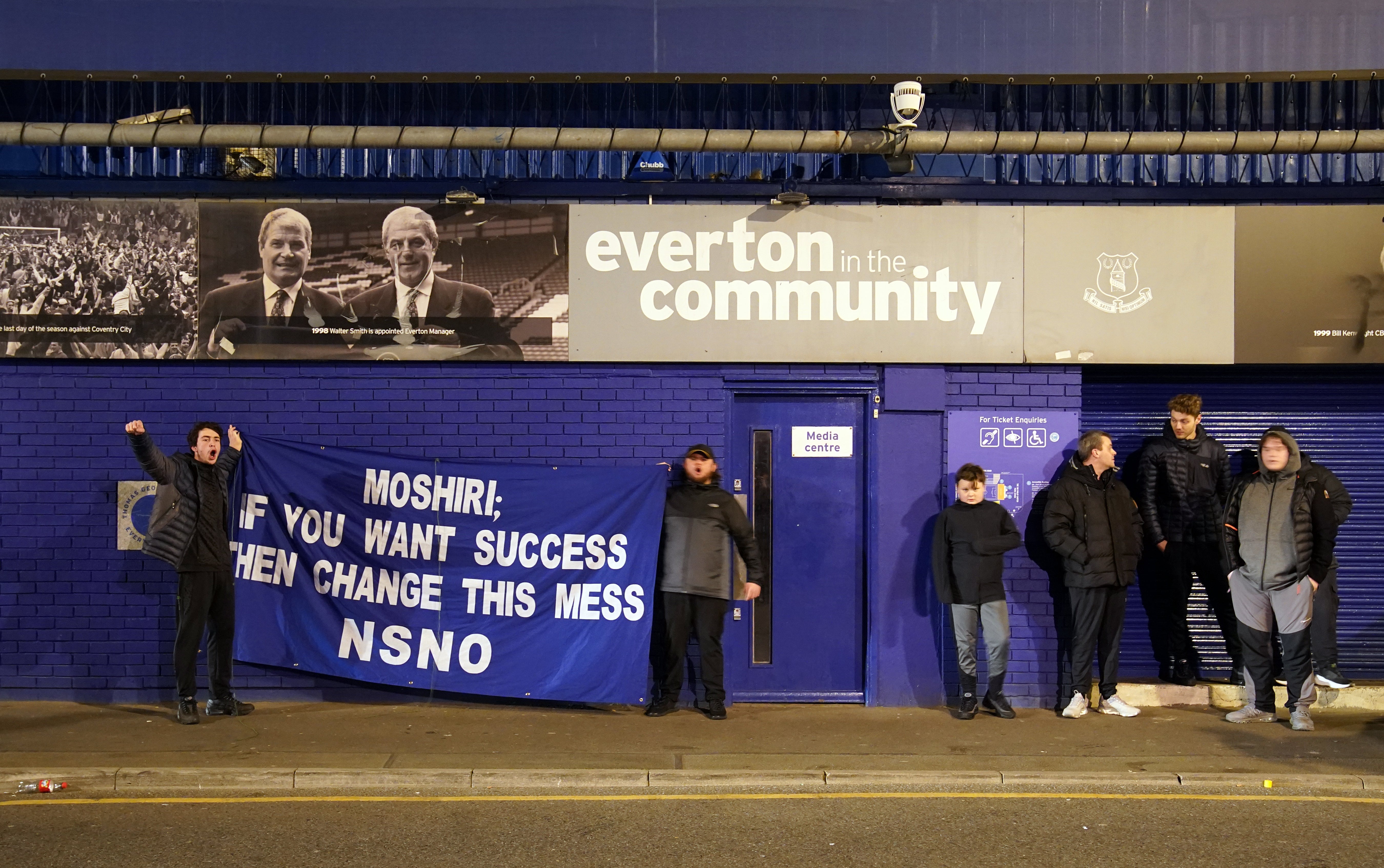 Everton fans will stage a protest at Goodison Park on Saturday (Peter Byrne/PA)