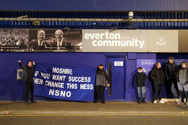 Everton fans will stage a protest at Goodison Park on Saturday (Peter Byrne/PA)