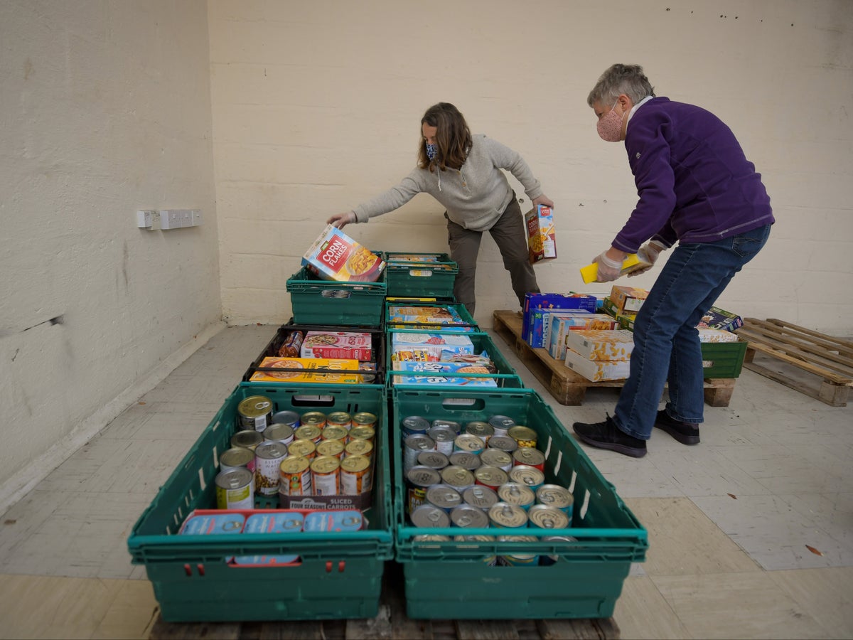 Food banks struggle with ‘tsunami of need’ as donations drop