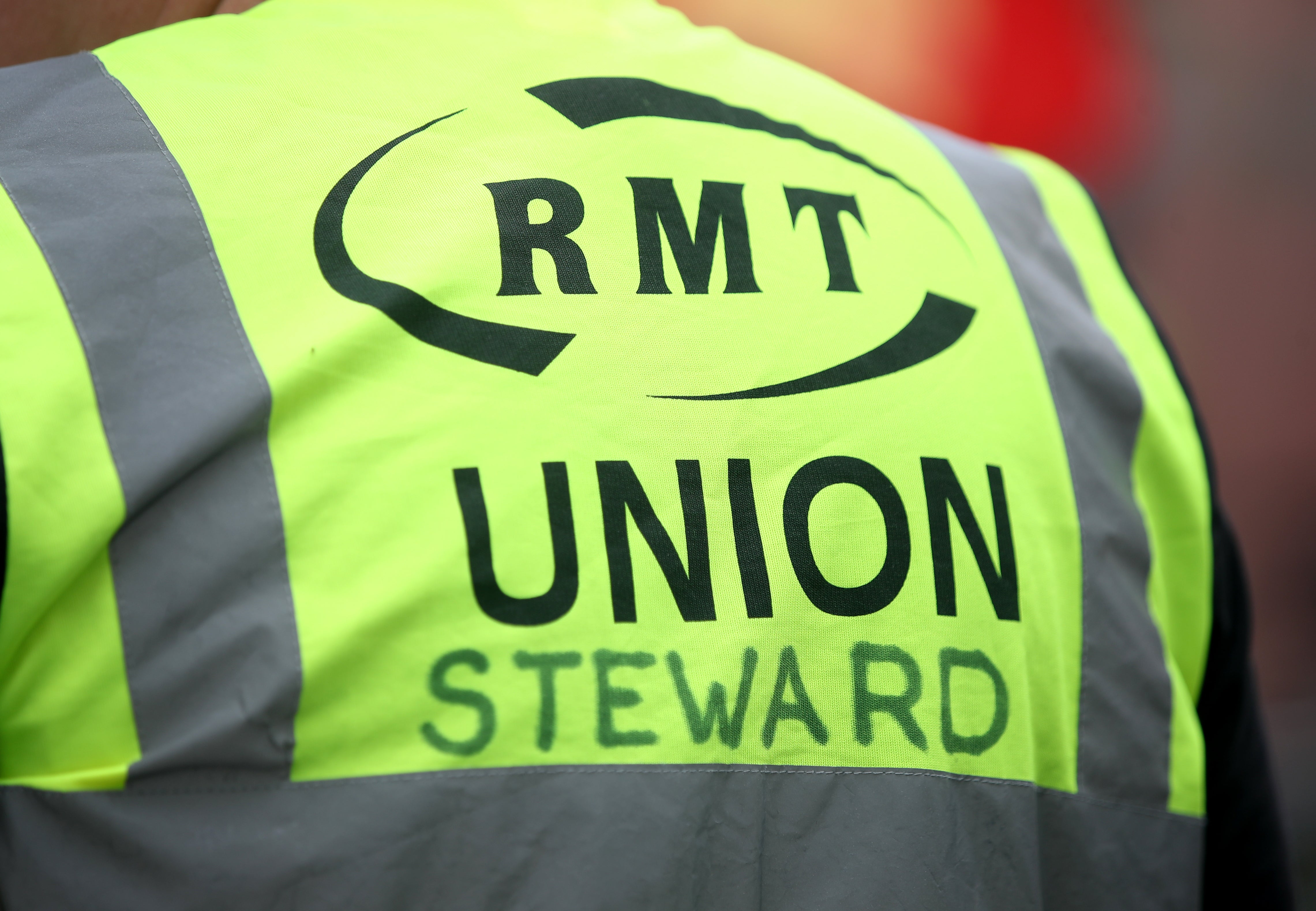 An RMT union steward (Simon Marper/PA)