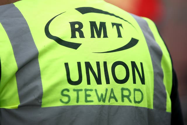 An RMT union steward (Simon Marper/PA)