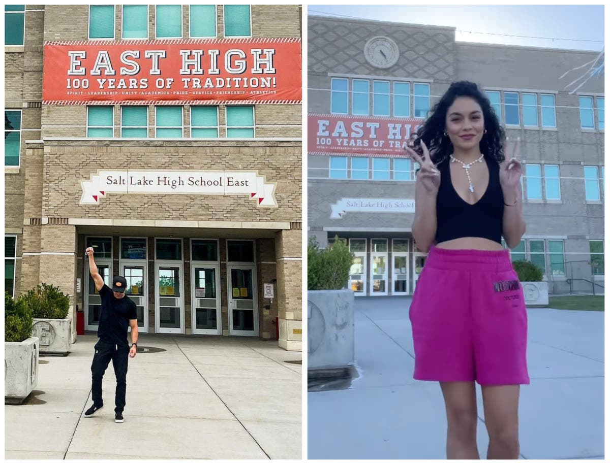 Zac Efron returns to High School Musical filming location weeks after Vanessa Hudgens