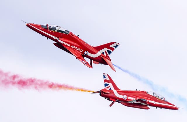 The Red Arrows perform over Scarborough (PA)