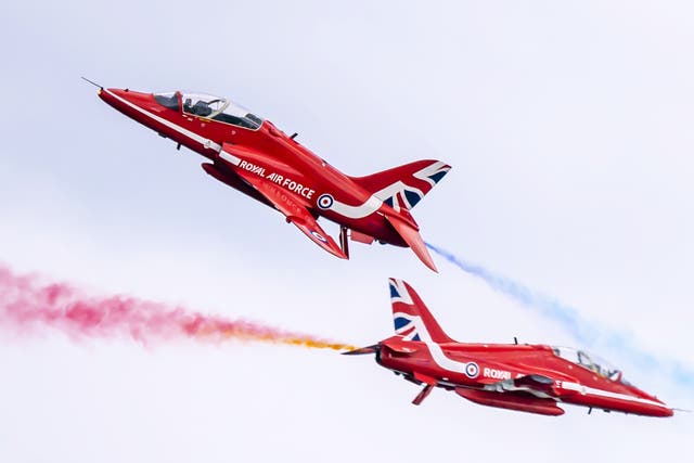 The Red Arrows perform over Scarborough (PA)