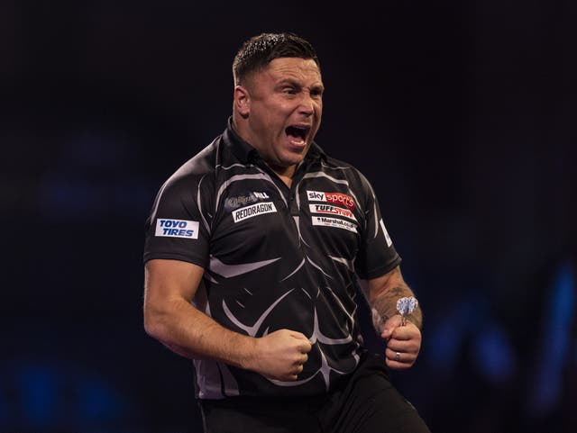 <p>Wales’ Gerwyn Price has reached the semi-finals of the World Matchplay for the first time (Steven Paston/PA)</p>