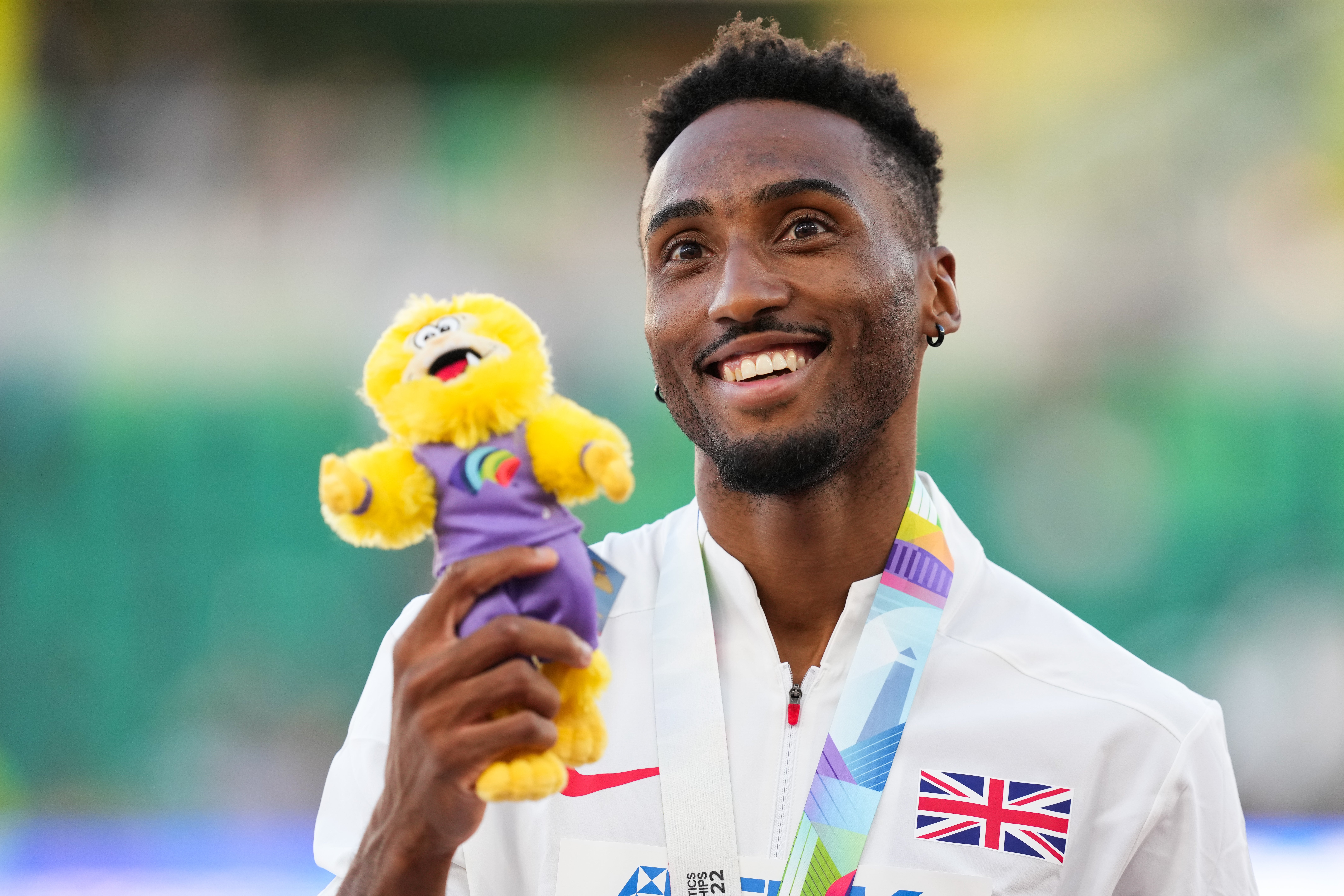 Hudson-Smith spoke about his problems after winning 400m bronze (Martin Rickett/PA)