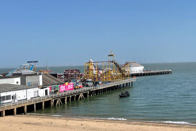 <p>The 21-year-old went missing in water near Clacton Pier on Tuesday – the UK’s hottest day</p>