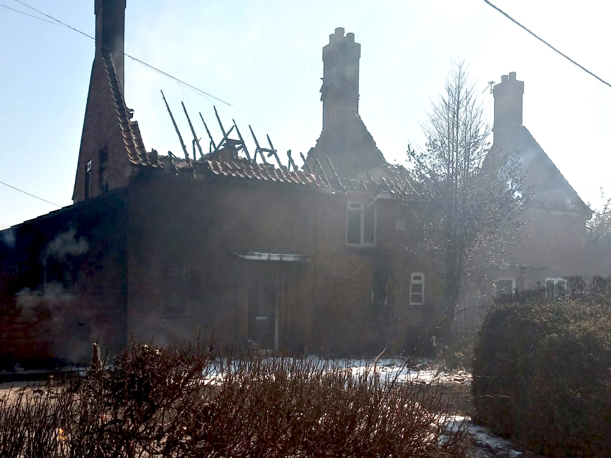 David Calver’s house went up in flames during the extreme heat on Tuesday