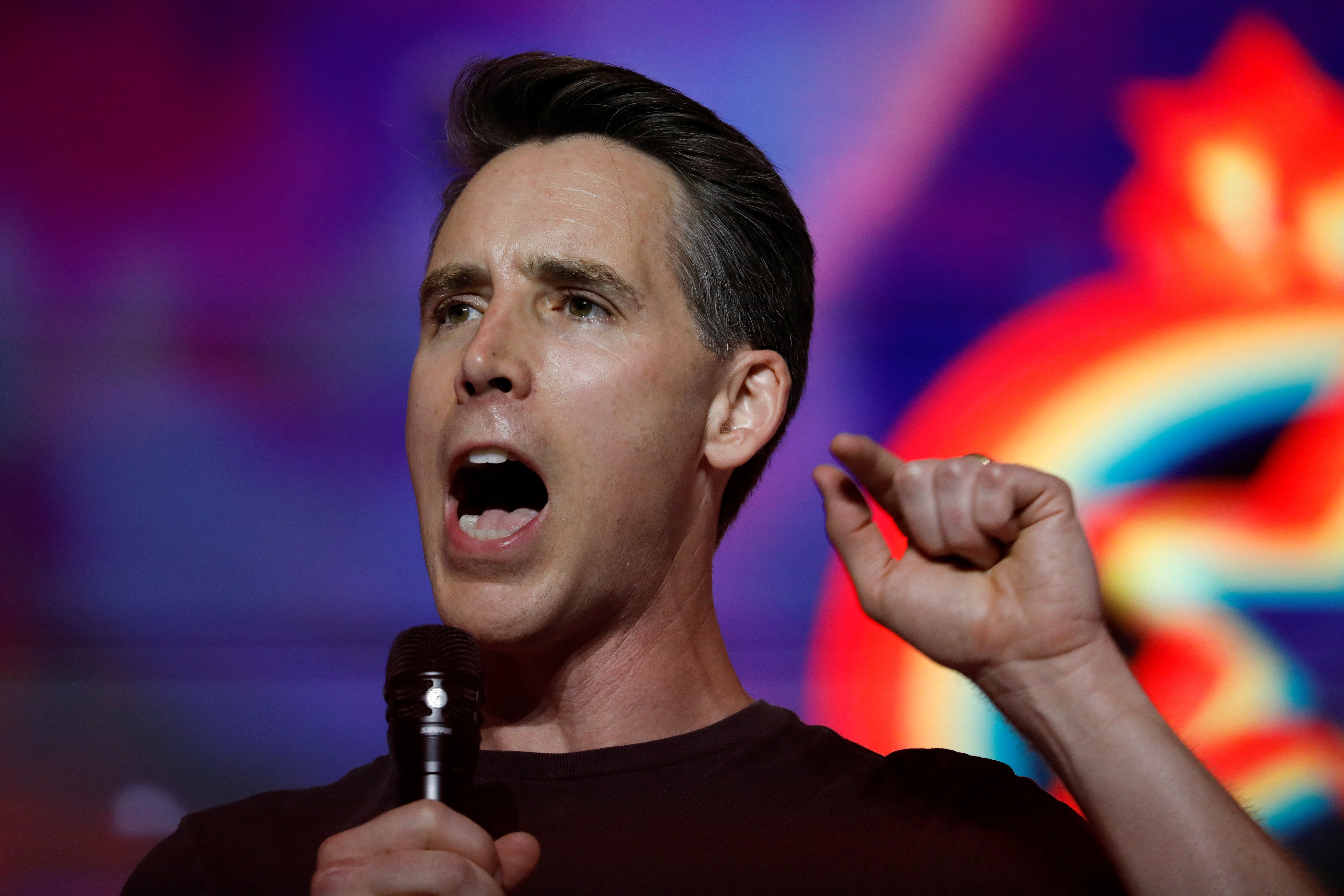 Josh Hawley says he’s ‘not gonna run’ from critics after Jan 6 video shows him fleeing mob