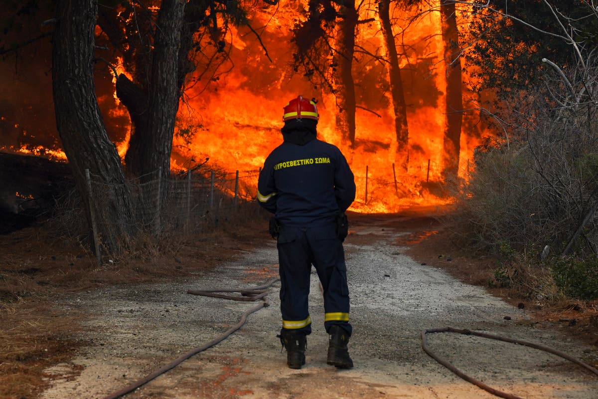 Greece battles 4 major wildfires; hotels, homes evacuated