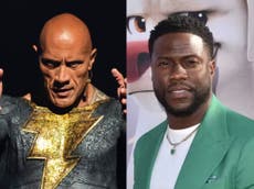 Comic-Con: Dwayne Johnson makes playful dig at Kevin Hart after arriving in full costume as Black Adam