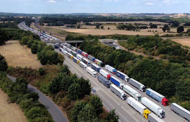 The RAC said turning a motorway into a lorry park was not an adequate solution (Gareth Fuller/PA)