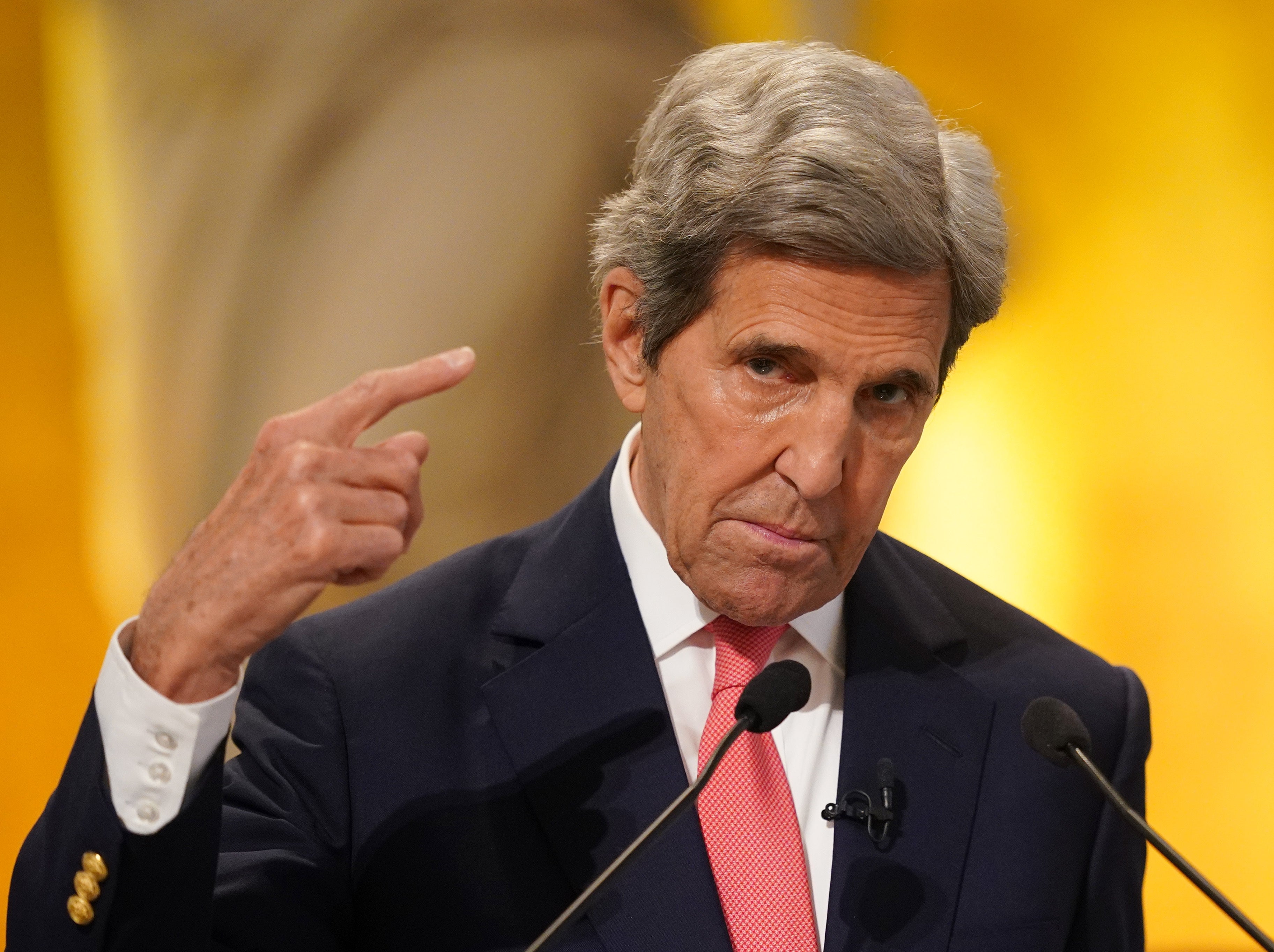 John Kerry, US Special Presidential Envoy for Climate, stressed the importance of the net zero target (Yui Mok/PA)