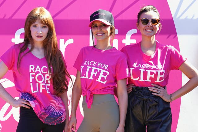 <p>Nicola Roberts, Cheryl and Nadine Coyle did a charity run in memory of their friend and bandmate </p>