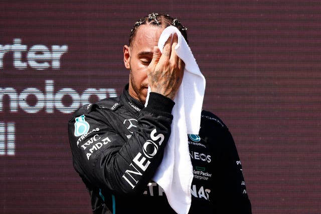 <p>Hamilton survived a gruelling race to end up second </p>