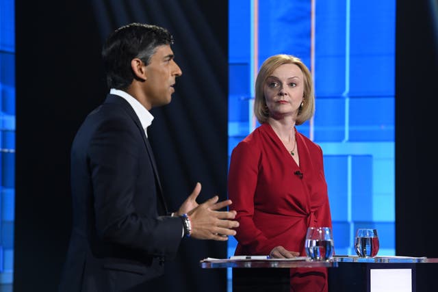 Rishi Sunak and Liz Truss will take part in another TV debate (Jonathan Hordle/ITV/PA)