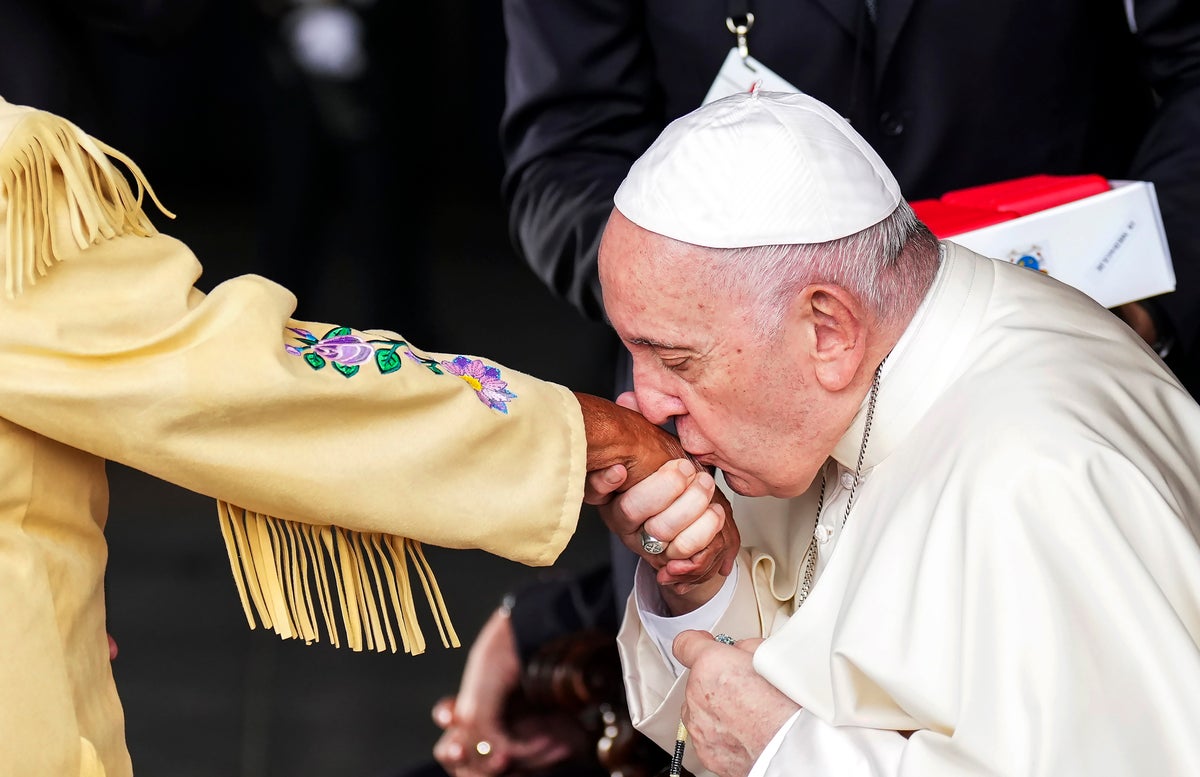 Pope Francis arrives in Canada to apologise to indigenous communities for abuse at former residential schools