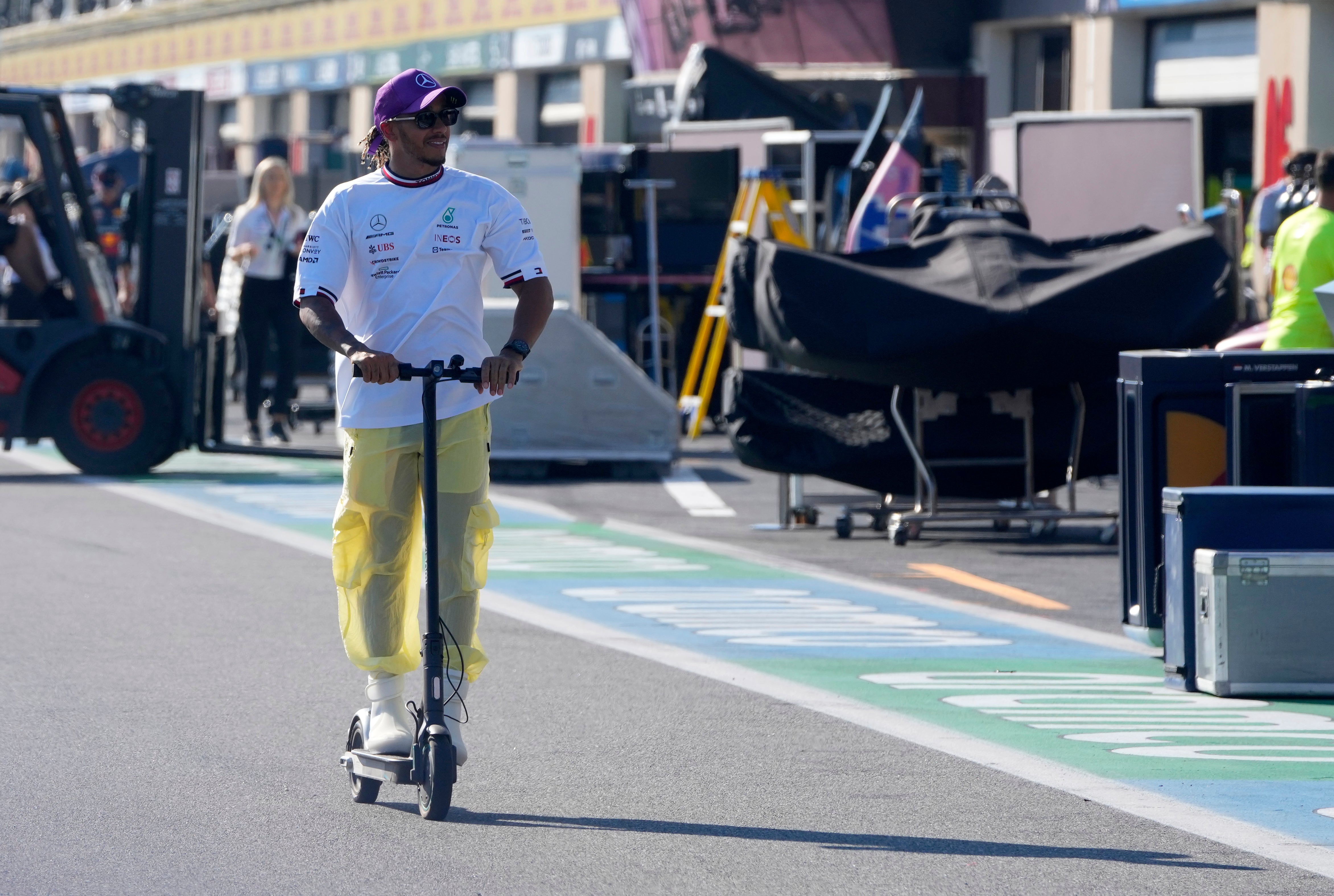 Lewis Hamilton secured his best finish of the season with second at the French Grand Prix (Manu Fernandez/AP)