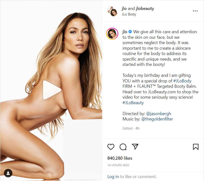 841px x 747px - Jennifer Lopez shares nude photos on 53rd birthday to celebrate new JLo  Body range | The Independent