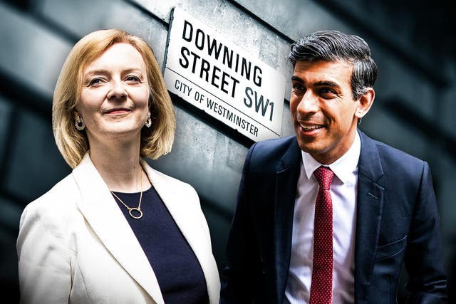 <p>Liz Truss, left, and Rishi Sunak look set to face huge economic challenges who ever becomes PM </p>