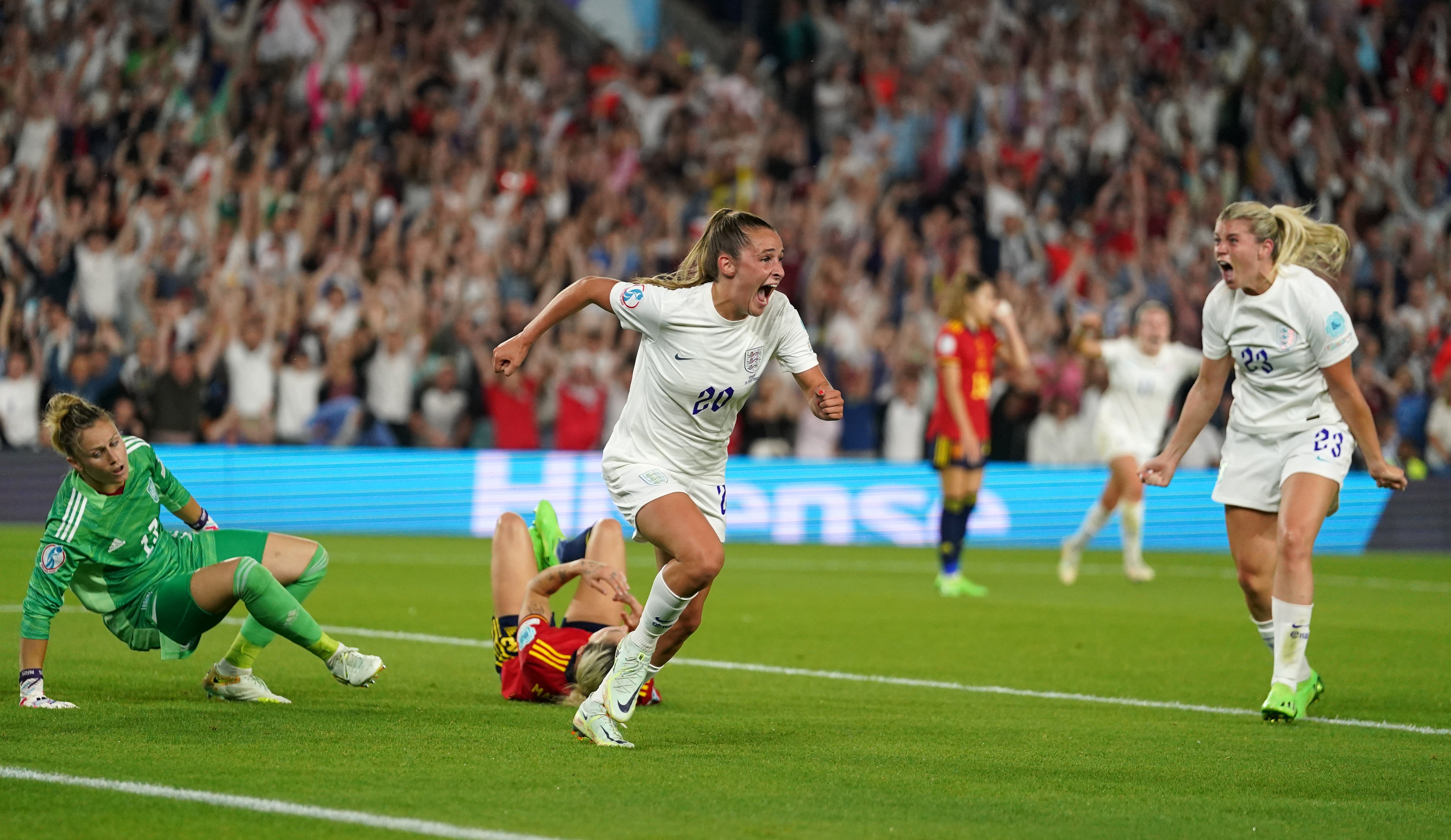 Ella Toone and Alessia Russo came off the bench to great effect against Spain (Adam Davy/PA).