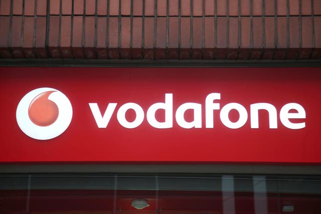Mobile phone giant Vodafone has reported rising first-quarter sales as price hikes in the UK helped it offset a weaker German market (PA)