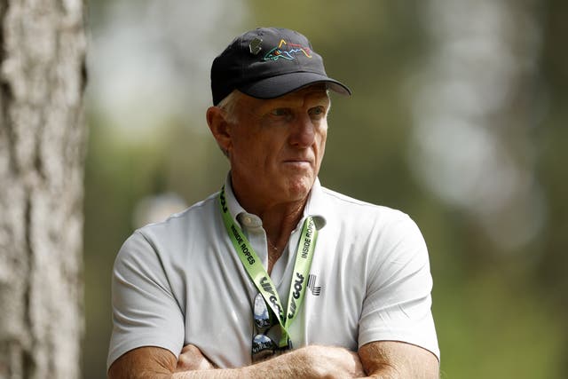 <p>LIV Golf CEO Greg Norman during day two of the LIV Golf Invitational Series at the Centurion Club, Hertfordshire </p>