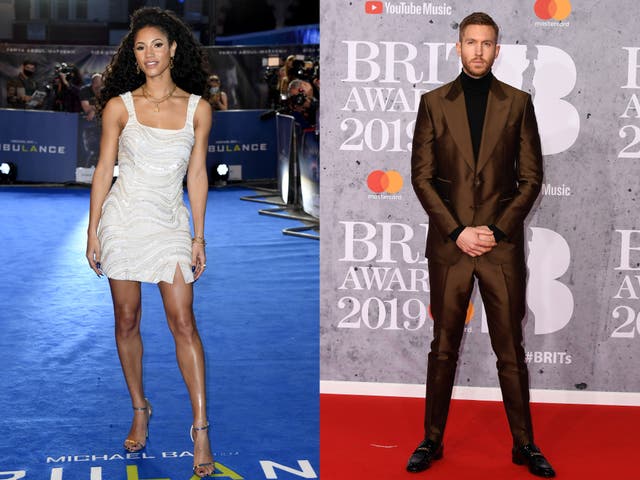 <p>Vick Hope (left) and Calvin Harris are reportedly engaged</p>