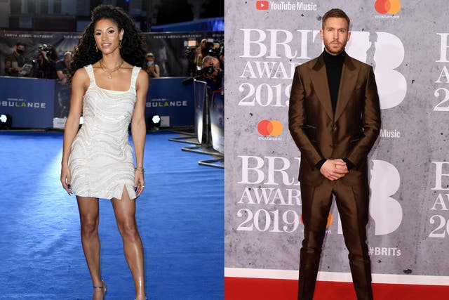<p>Vick Hope (left) and Calvin Harris are reportedly engaged</p>