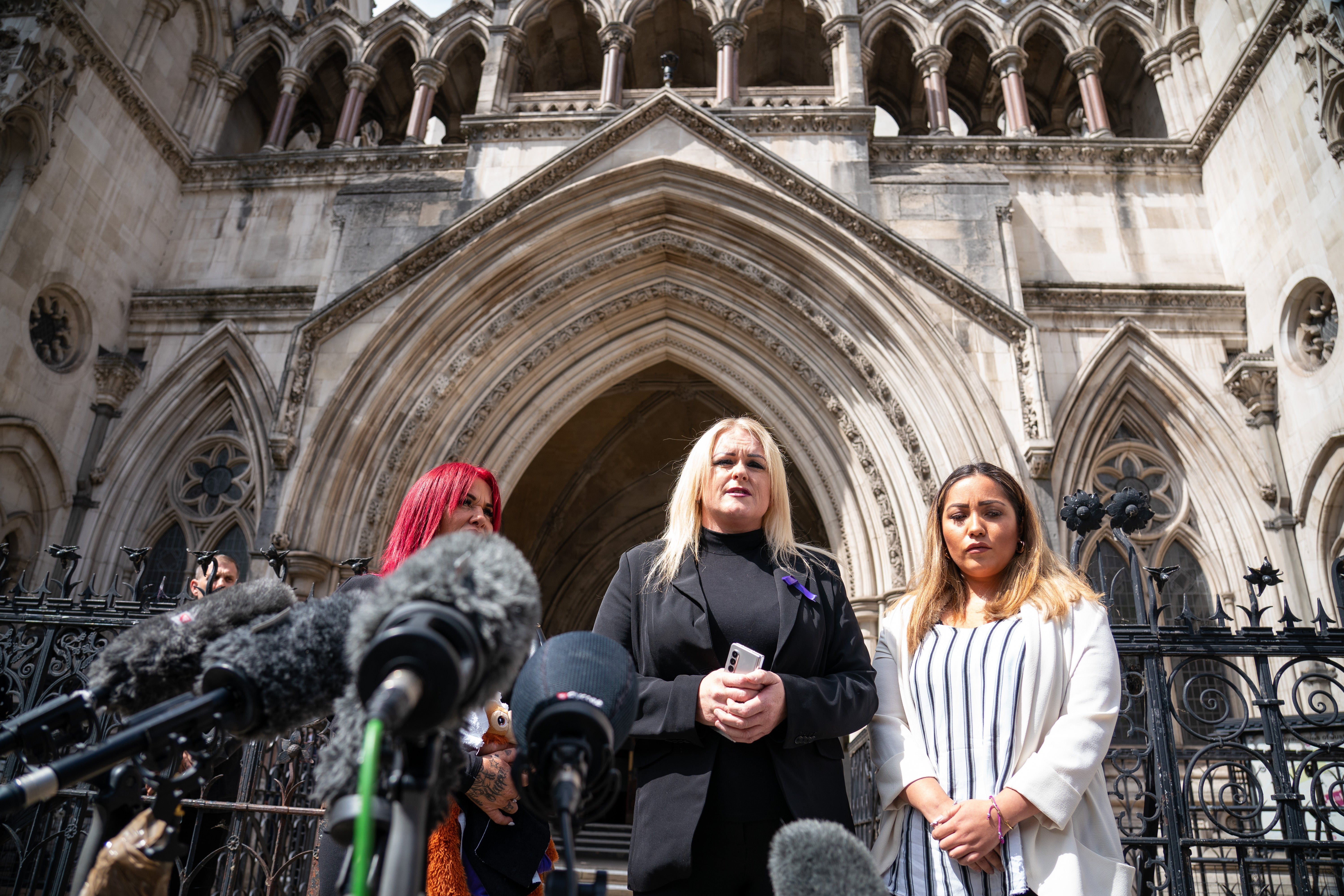 Hollie Dance outside the Royal Courts of Justice (Dominic Lipinski/PA)