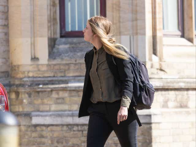 <p>Lauren Saint George arrives at Wood Green Crown Court on 14 June</p>