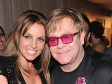 Elton John sings Britney Spears collaboration to shocked diners at restaurant in Cannes