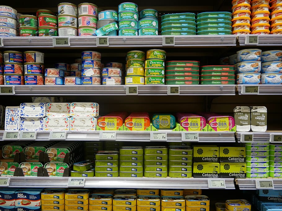 Tinned fish, including anchovies, sardines and tuna, are good sources of protein