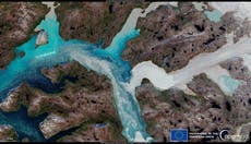 Satellite images capture intense melting from Greenland ice sheet after extreme heat