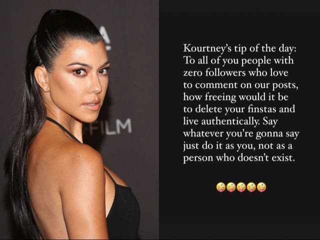 <p>Kourtney Kardashian criticó las cuentas falsas que la acosan en Instagram </p>