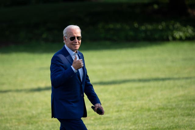 <p>Joe Biden on the White House lawn</p>