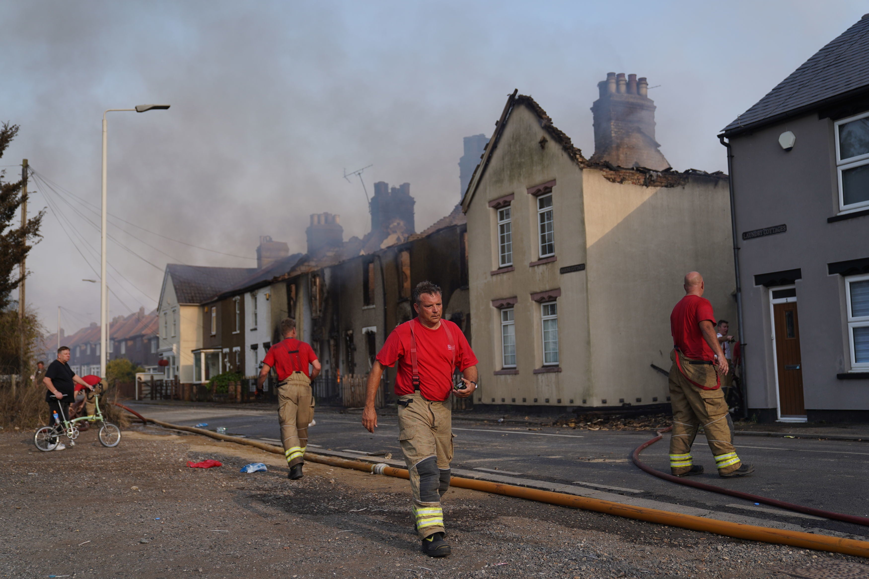Houses were destroyed during a fire in Wennington last month