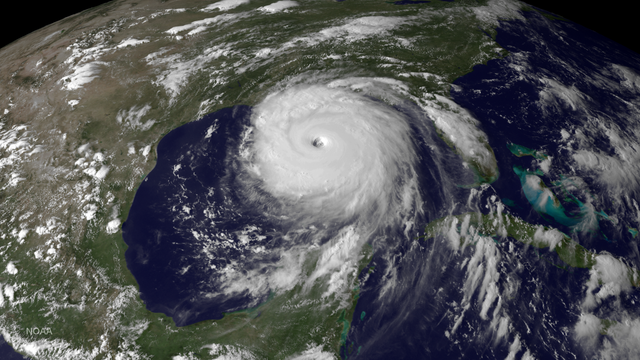 <p>Hurricane Katrina prepares to hit the Gulf Coast in August, 2005</p>