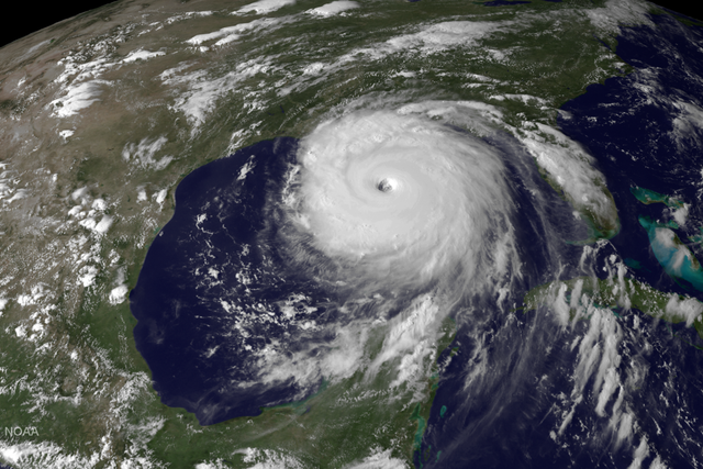 <p>Hurricane Katrina prepares to hit the Gulf Coast in August, 2005</p>