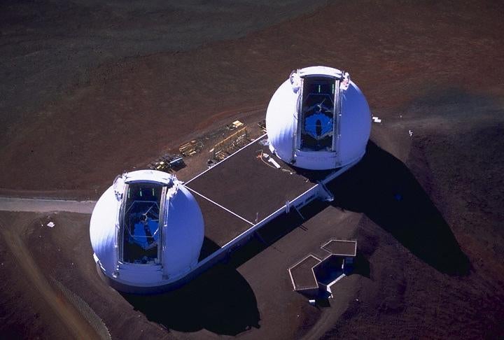 The Keck Observatory in Hawaii