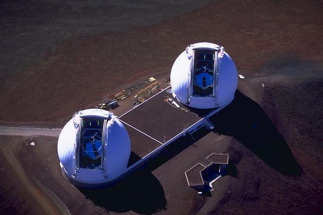 <p>The Keck Observatory in Hawaii</p>