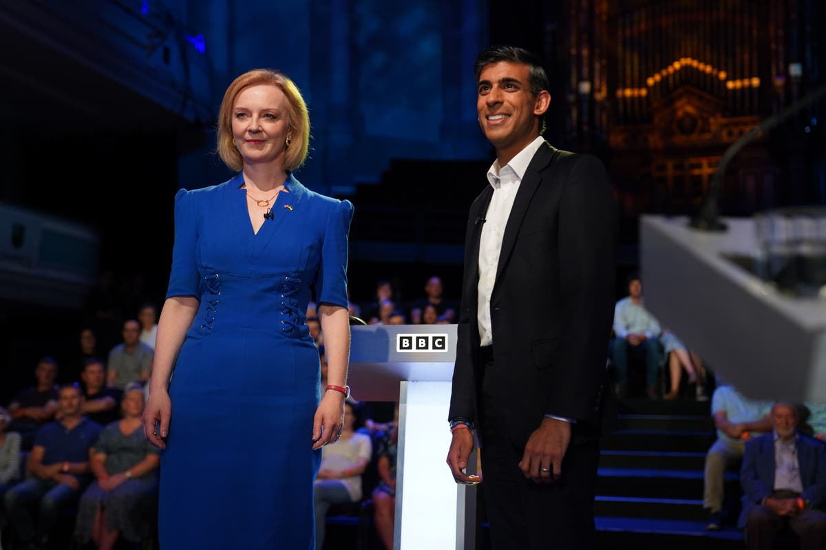 Sunak pledges ‘down-blousing’ criminal offence as Tory candidates vie to be tough on violence against women