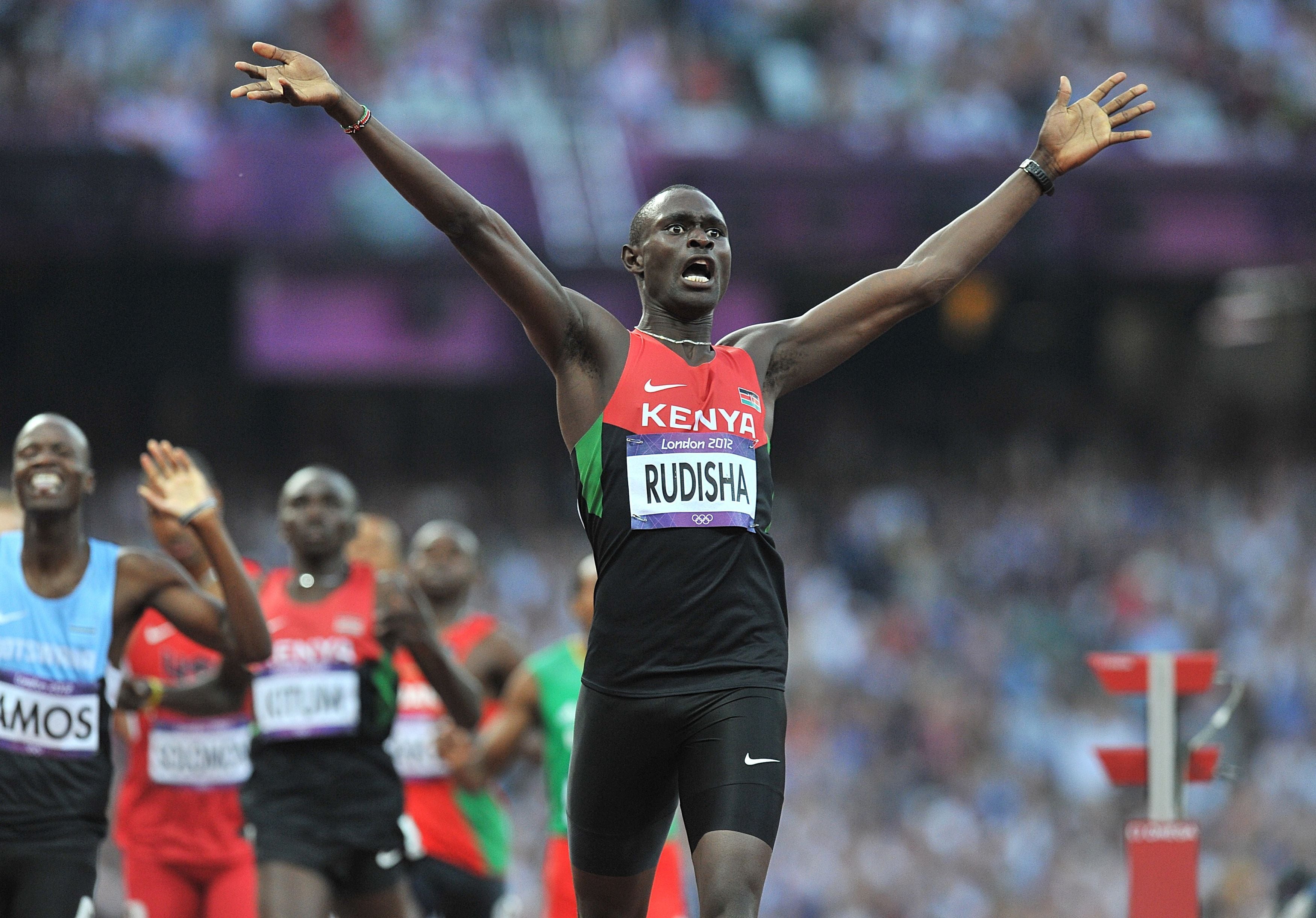 Kenyan David Rudisha was roared to victory in the 800m final as he beat his own world record (Martin Rickett/PA)