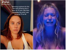 ‘Remembering what I was doing on TV at 14’: Skins star Kaya Scodelario shares TikTok reaction to Euphoria