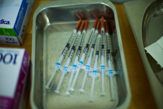 <p>Representative image: Syringes with vaccines against monkeypox are ready to be used at a medical center in Barcelona, Spain on Tuesday</p>